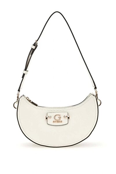 Guess Nastra Top Zip Shoulder Bag Women's White Shoulder Bag Hwbg9637170-Off
