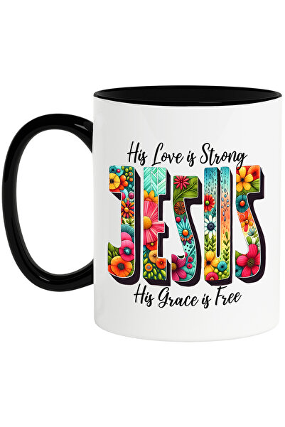 StoryGift Romania Cana cu mesajul "His love is strong, His grace is free, Jesus", religie, ilustra, Cu ,STG