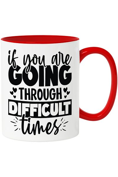 StoryGift Romania Heart mug for those going through difficult times - obstacles with Mane, Cu, STG.