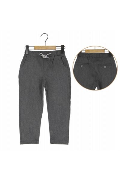 CRASSİ Boys' Gabardine School Pants - Elastic Waist Drawstring