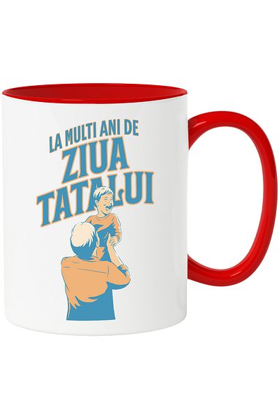 StoryGift Romania Happy Birthday Father's Day Man Child Family Mug, 330ml, Ceramic with Handle, With,STG.