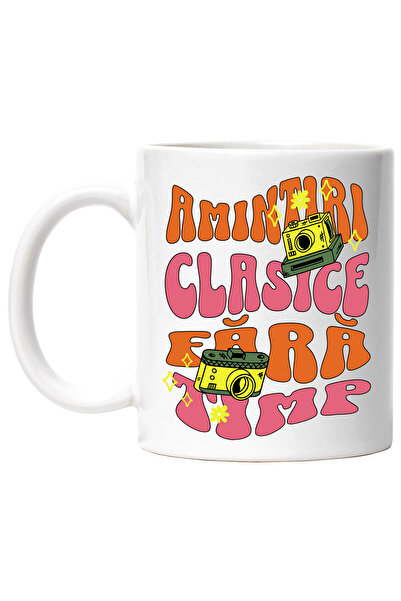 StoryGift Romania Cana amintiri clasice fara timp aparat foto arta, 330ml, Ce...