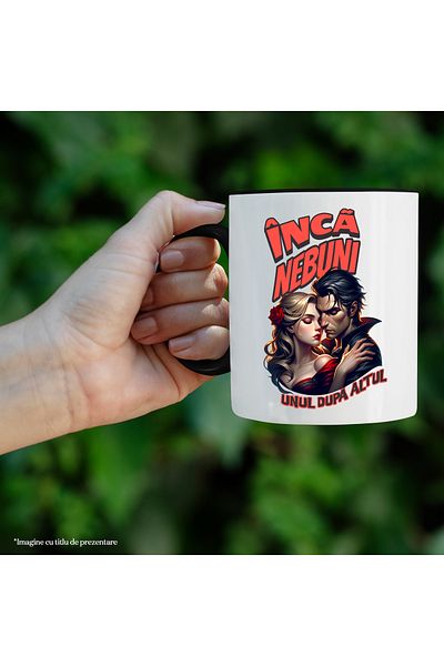 StoryGift Romania Mug Couple in love, text still crazy one after the other, love love, 330ml,, With ,STG