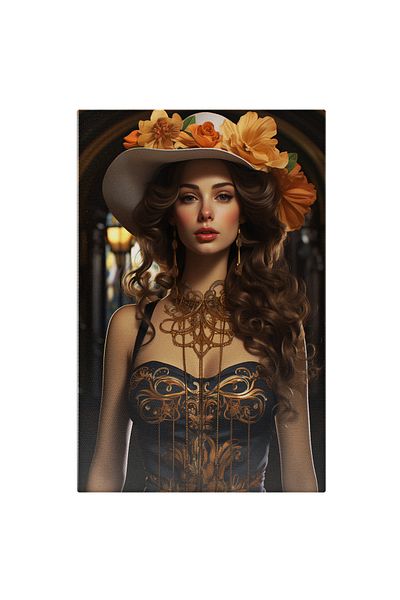 StoryGift Romania Tablou Canvas: Model Natural ,papusa Elegnta Arta, Accesoriu De Moda, Design Vestimentar, Fot