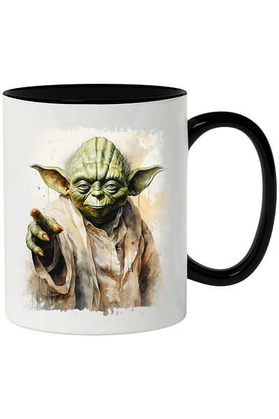StoryGift Romania Yoda Mug, Star Wars, Fictional Character, Sci Fi, Jedi, Multicolor 330 ml, Ceram, With ,STG