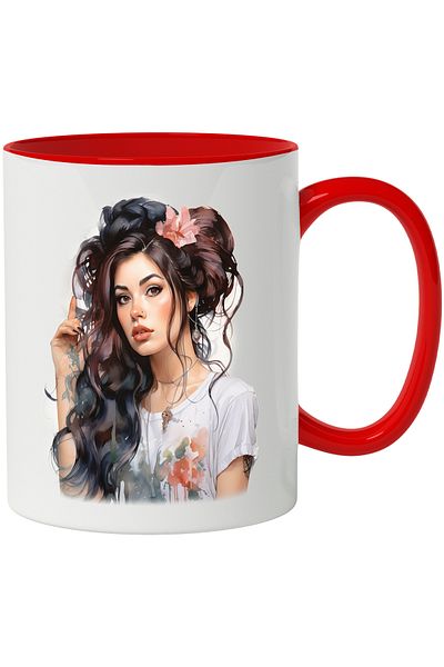 StoryGift Romania Mug With Amy Winehouse, Singer, Musician, Celebrity, Multicolor 330 ml, Sky, With,STG