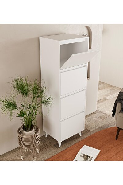 FUHO Mely Çok Amaçlı Dolap-Ekmeklik Beyaz