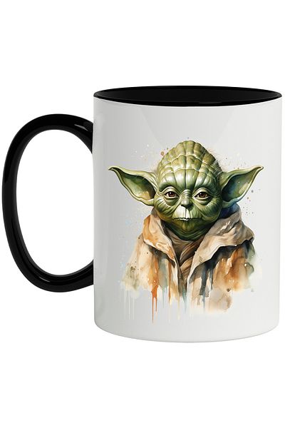 StoryGift Romania Yoda Mug, Character, Drops, Star Wars, Sci Fi, Alien, Multicolor 3, With,STG