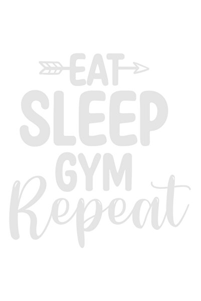 StoryGift Romania Sticker Autocolant 70CM Exterior cu textul "Eat sleep, gym,...