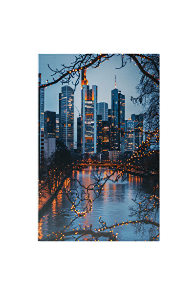 StoryGift Romania Tablou Canvas: Orașul Luminat Frumusețea Prezentului Lumini...