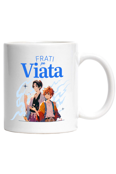 StoryGift Romania Cana frati pe viata familie cei mai buni prieteni, 330ml, C...