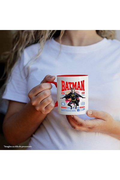 StoryGift Romania Mug with Sphynx Cat in Batman Costume with Cape, Night Hero, Cartoons, With ,STG