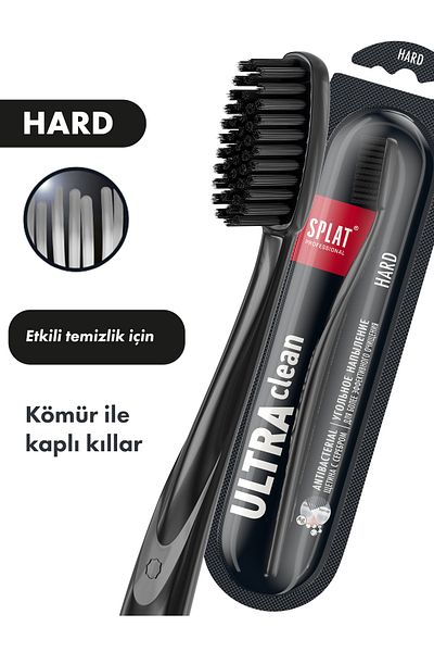 Splat Ultra Clean Charcoal Micro Particulate Coated Hard Toothbrush