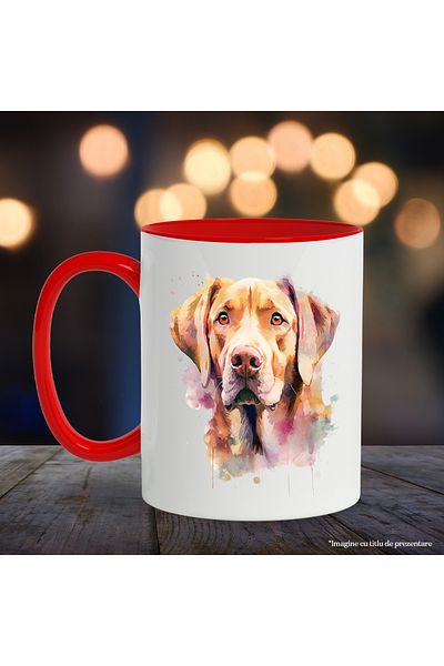 StoryGift Romania Puppy Head Mug, Labrador, Watercolor, Pet, Multicolor 330 m, With ,STG