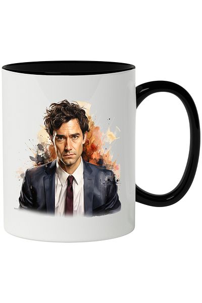 StoryGift Romania Mug With Jim Halpert, The Office, Character, Costume, Multicolor 330 ml, Ceramic c, With ,STG