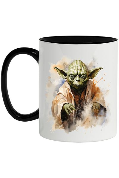 StoryGift Romania Star Wars Mug, Jedi, Yoda, Character, Sci-Fi Movie Lovers, Multicolor 330 ml, With,STG