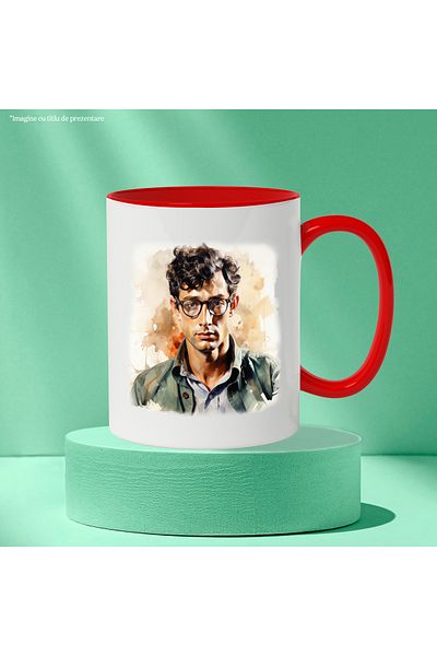 StoryGift Romania Mug With Jeff Goldblum, Famous Actor, Action Movies, Multicolor 330 ml, Ceramics, With ,STG
