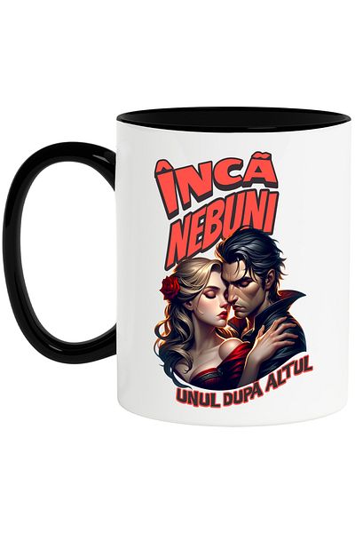 StoryGift Romania Mug Couple in love, text still crazy one after the other, love love, 330ml,, With ,STG