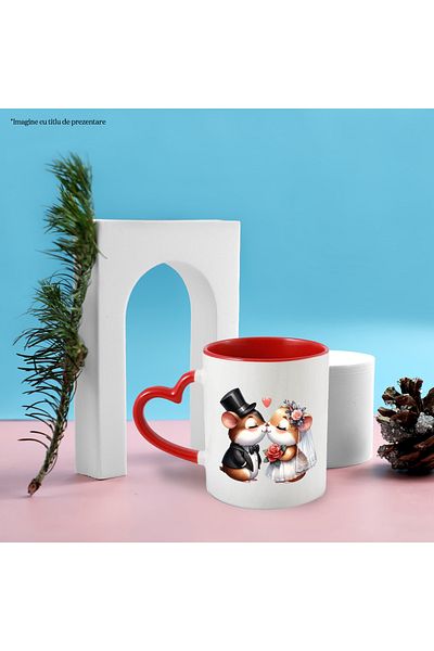 StoryGift Romania Mug with 2 mice at the wedding | illustration | happiness | special moment | marriage, With,STG