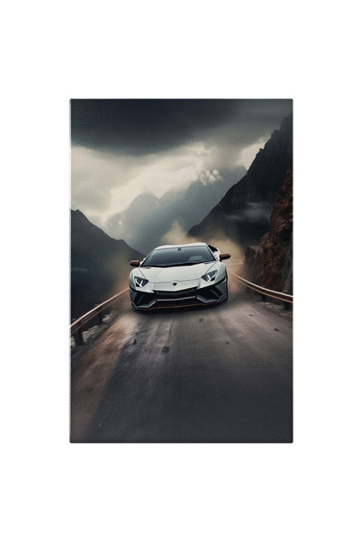 StoryGift Romania Tablou Canvas: Masina Lamborgini - Munti Pentru Bogati Pict...
