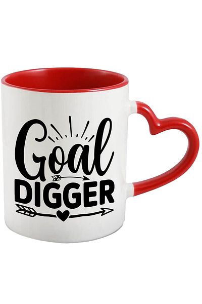 StoryGift Romania The mug for women who "dig" hard to achieve their goals with Handle, With, STG.