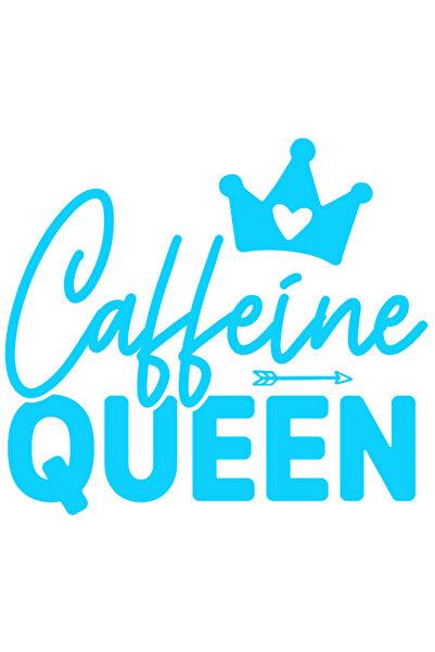 StoryGift Romania Sticker Autocolant 30CM Exterior pentru o femeie care consuma multa cafea cu mesajul "Caffeine