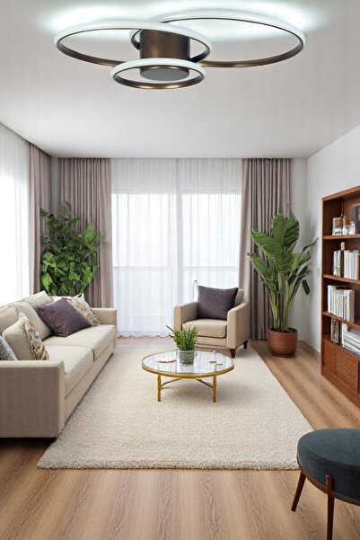 Koal Avize Sole Bronz Renk Modern Tasarım Salon - Mutfak - Hol - Yatak Odası ...