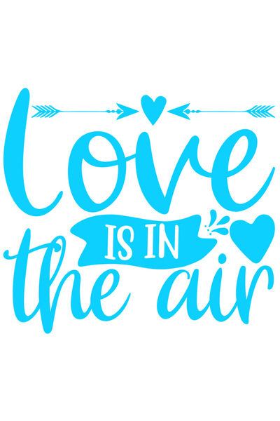 StoryGift Romania Sticker Adeziv 90CM Exterior cu inimioare si textul "Iubirea e in aer" - pentru persoanele ind