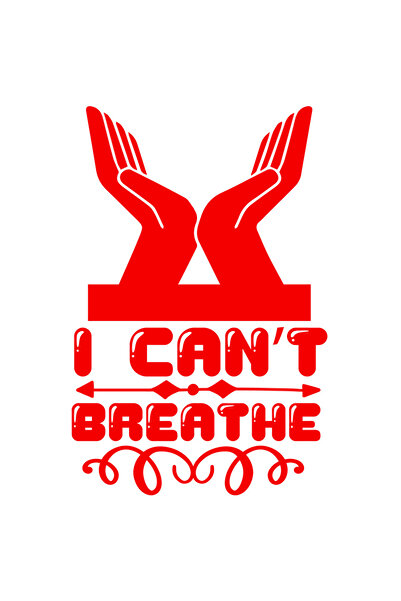 StoryGift Romania Sticker Autocolant 30CM Exterior cu textul in engleza "I can't breathe" - nu pot respira , Vin