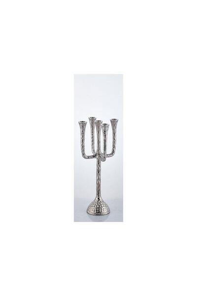 LAMEDORE Cactüs Small Candlestand 5 Lıghts Nickel 15X15X44 cm