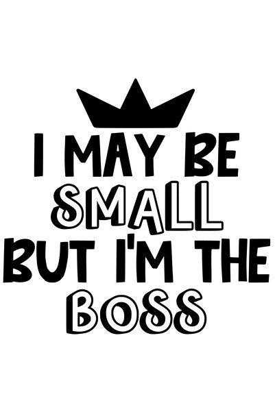 StoryGift Romania Sticker Exterior cu o coroana pentru cei care sunt mici, dar sefi/patroni , Vinyl Negru, 3