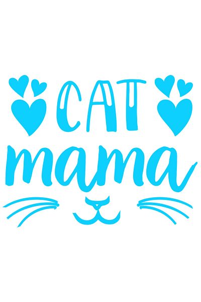 StoryGift Romania 90CM Exterior Adhesive Sticker for cat loving moms with the text in English "Cat mom"