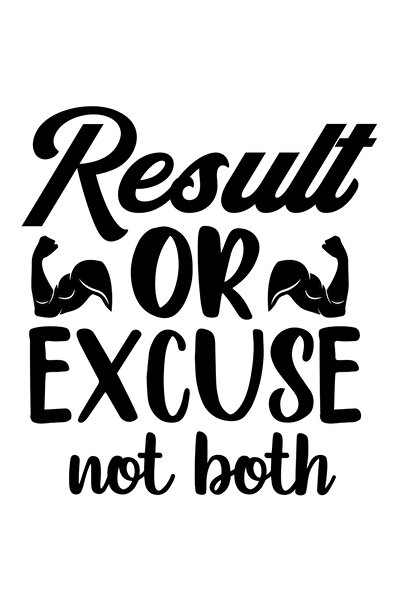 StoryGift Romania Sticker Eticheta 40CM Exterior cu textul "Result or excuse,...