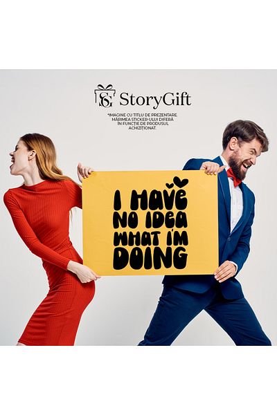 StoryGift Romania Sticker 70CM Exterior for those who have no idea what they are doing - without a plan, Black Vinyl,