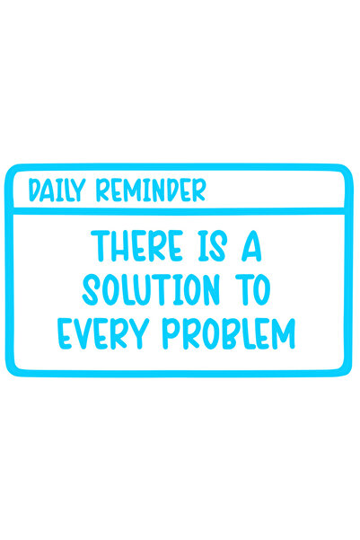 StoryGift Romania Sticker Autocolant 30CM Exterior cu text in engleza "There is a solution to every problem" - e