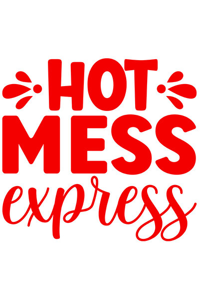 StoryGift Romania Sticker Autocolant 30CM Exterior cu textul in limba engleza "Hot mess express" - dezastru fier