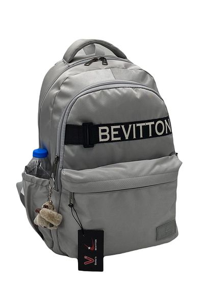 Bevitton Bvt-34200 Γκρι σχολική τσάντα Αδιάβροχο ύφασμα Unisex Σχολικό σακίδιο