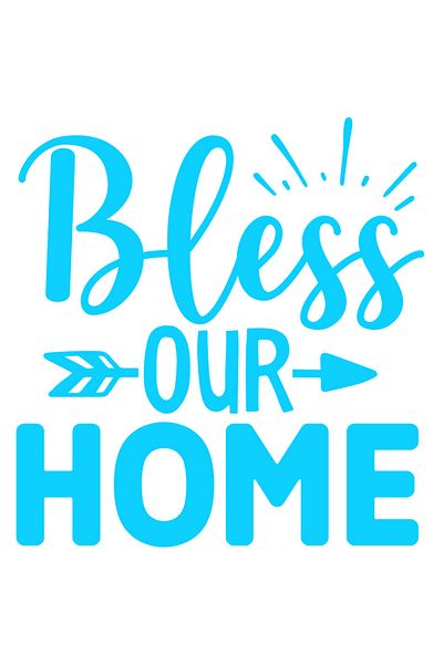 StoryGift Romania Sticker Autocolant 70CM Exterior cu mesajul in engleza "Bless our home" - binecuvantati casa n