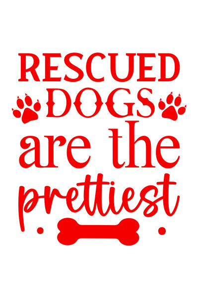 StoryGift Romania Sticker Adeziv 90CM Exterior cu os si mesajul "Rescued dogs...