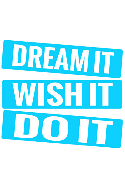 StoryGift Romania Sticker Exterior cu textul "Dream it, wish it, do it" - luc...