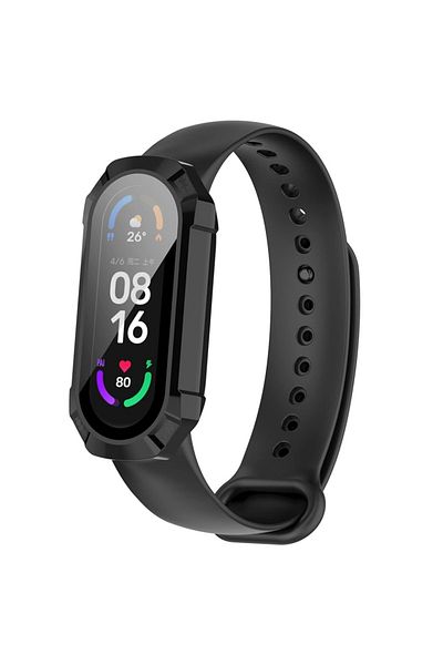 SKYDDAR INNOVATION 360° Ultra-Thin Case for Xiaomi Mi Band 4 / 5 / 5 NFC / 6 / 6 NFC, Full Screen - Black