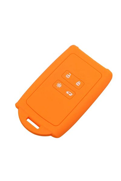 Choice Upgrade Orange New Silica Gel Car Smart Card Key Case Shell Fob For Renault Fluence Clio Megane Tali