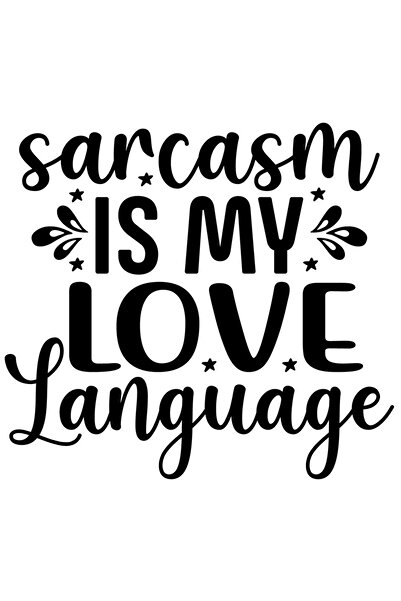 StoryGift Romania Sticker Exterior cu stelute si mesajul "Sarcasmul este limb...