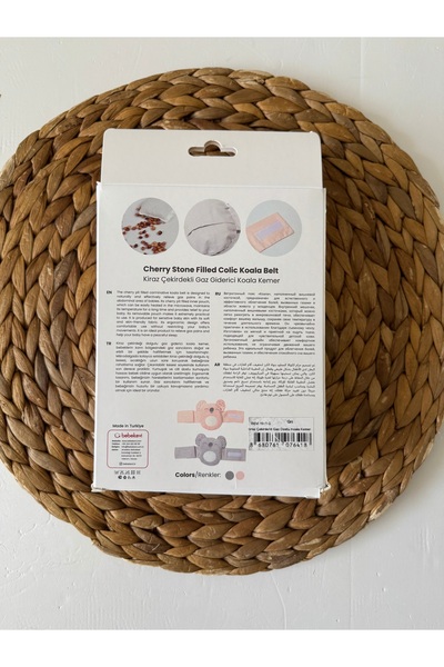 PİLEKİ BABY Preventive Baby Waist Protector for Newborn Babies (Colic), Cherry Seed Grain Belt