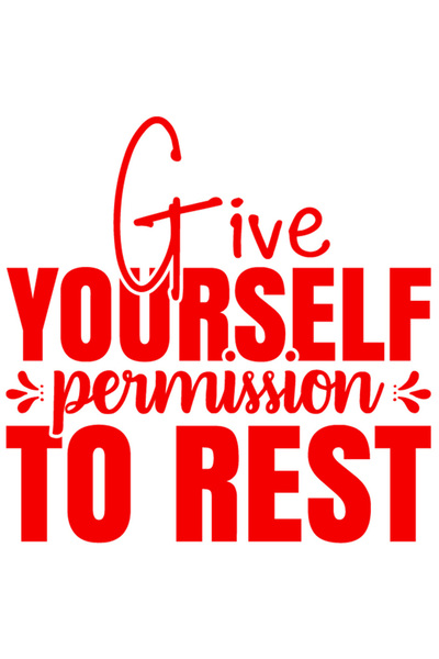 StoryGift Romania Sticker Autocolant 30CM Exterior cu mesaj incurajator in engleza "Give yourself permission to