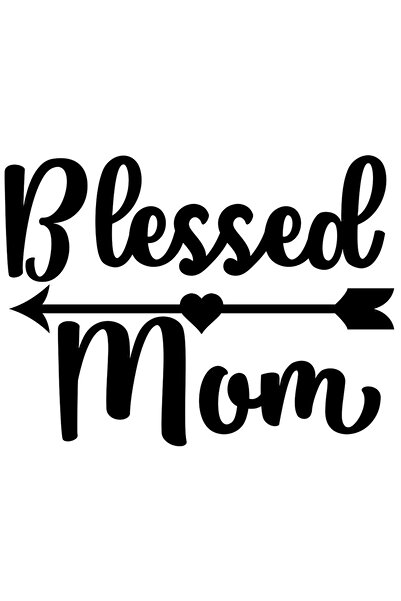 StoryGift Romania Sticker Exterior cu inimioara si textul in engleza "Blessed...
