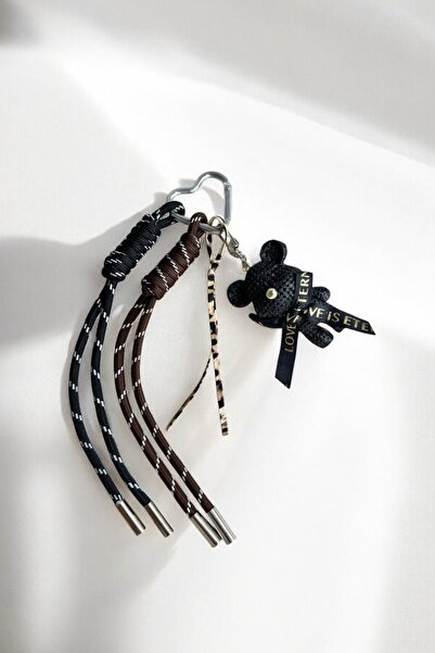 Elifsu Jewelry Teddy Ayıcıklı Siyah Çanta Charmı
