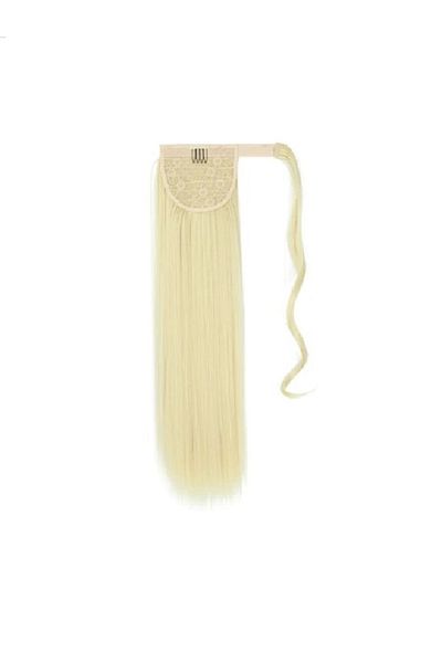 animis beauty Extensie de par Coada par Blond Deschis, dreapta, 60 cm, fibra sintetica cu aspect natural