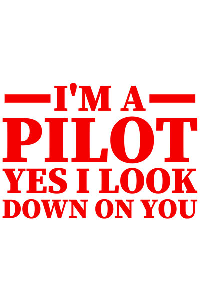 StoryGift Romania Sticker Autocolant 30CM Exterior cu mesajul "I'm a pilot, y...
