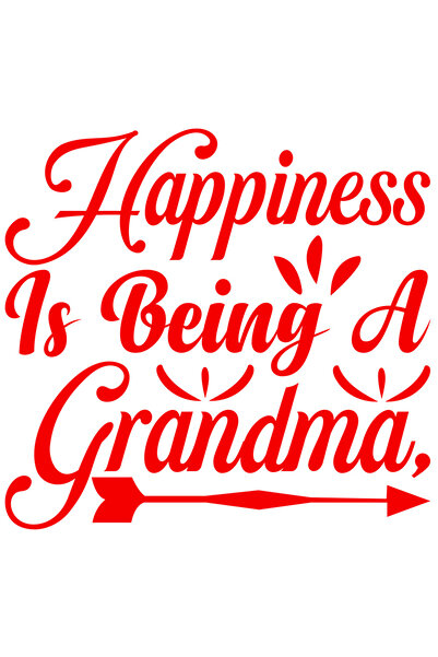 StoryGift Romania Sticker Autocolant 30CM Exterior cu mesaj care transmite ca fericirea inseamna sa fii o bunica